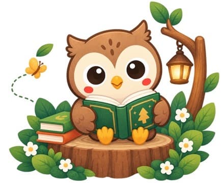 동화책을 펼쳐 든 부엉이